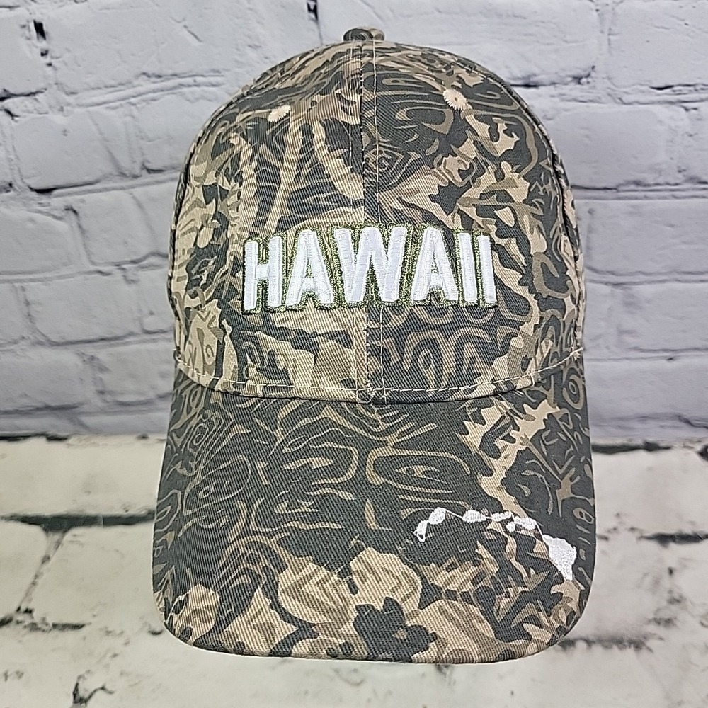 Island Crew Hawaii Hat Mens One Size Tropical Print Embroidered Islands Ball Cap
